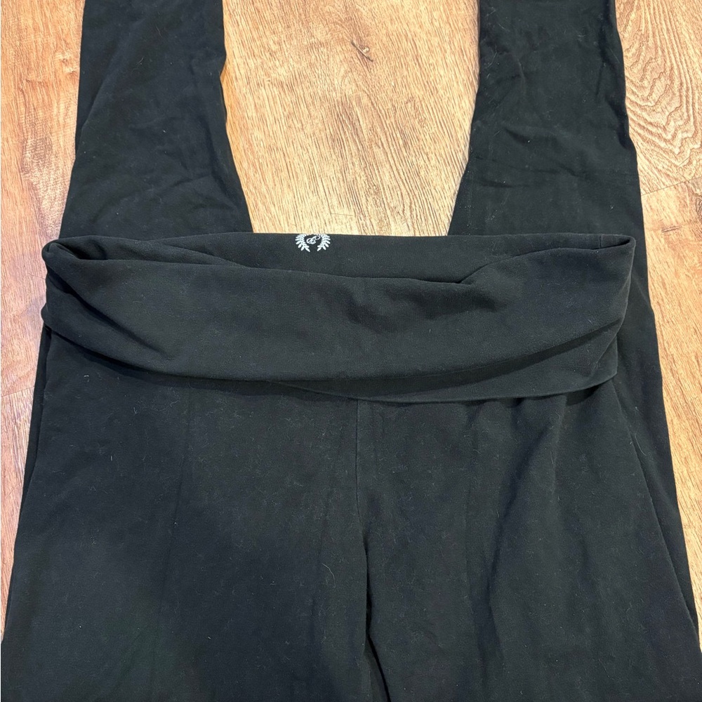 PINK Victoria's Secret Black Fold-Over Waist Leggings